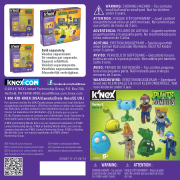 Plants vs Zombies Mystery Figures Series 2 53007 instruction manual