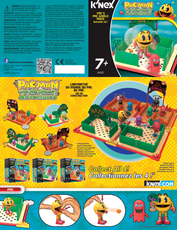 Pacman Pacs Pac World Maze 64521 instruction manual