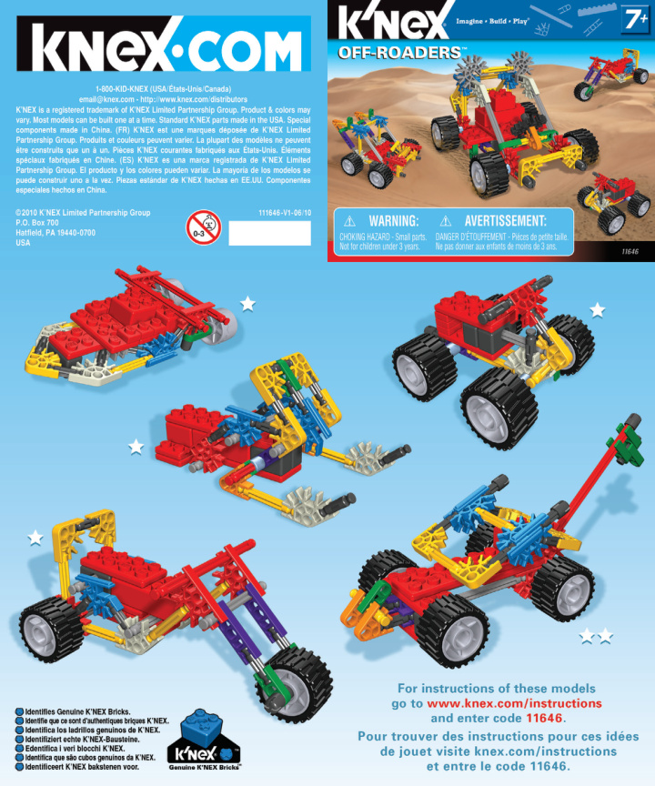 Off Roaders 11646 instruction manual