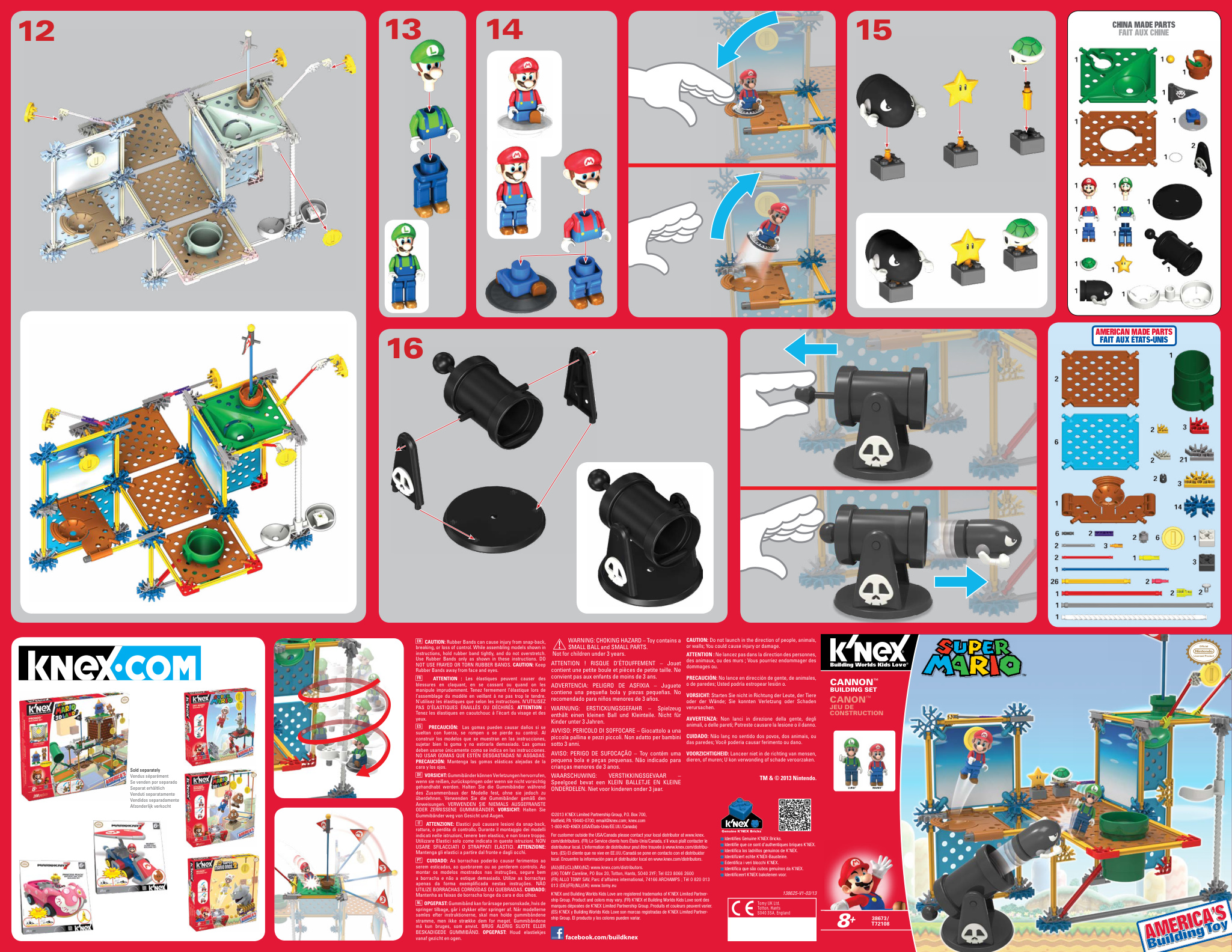 Nintendo Super Mario Cannon 38673 instruction manual