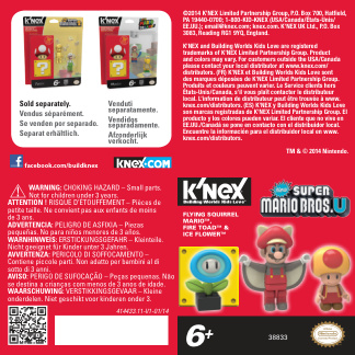 Nintendo Super Mario Bros U Figure 3 Pack 38833 instruction manual