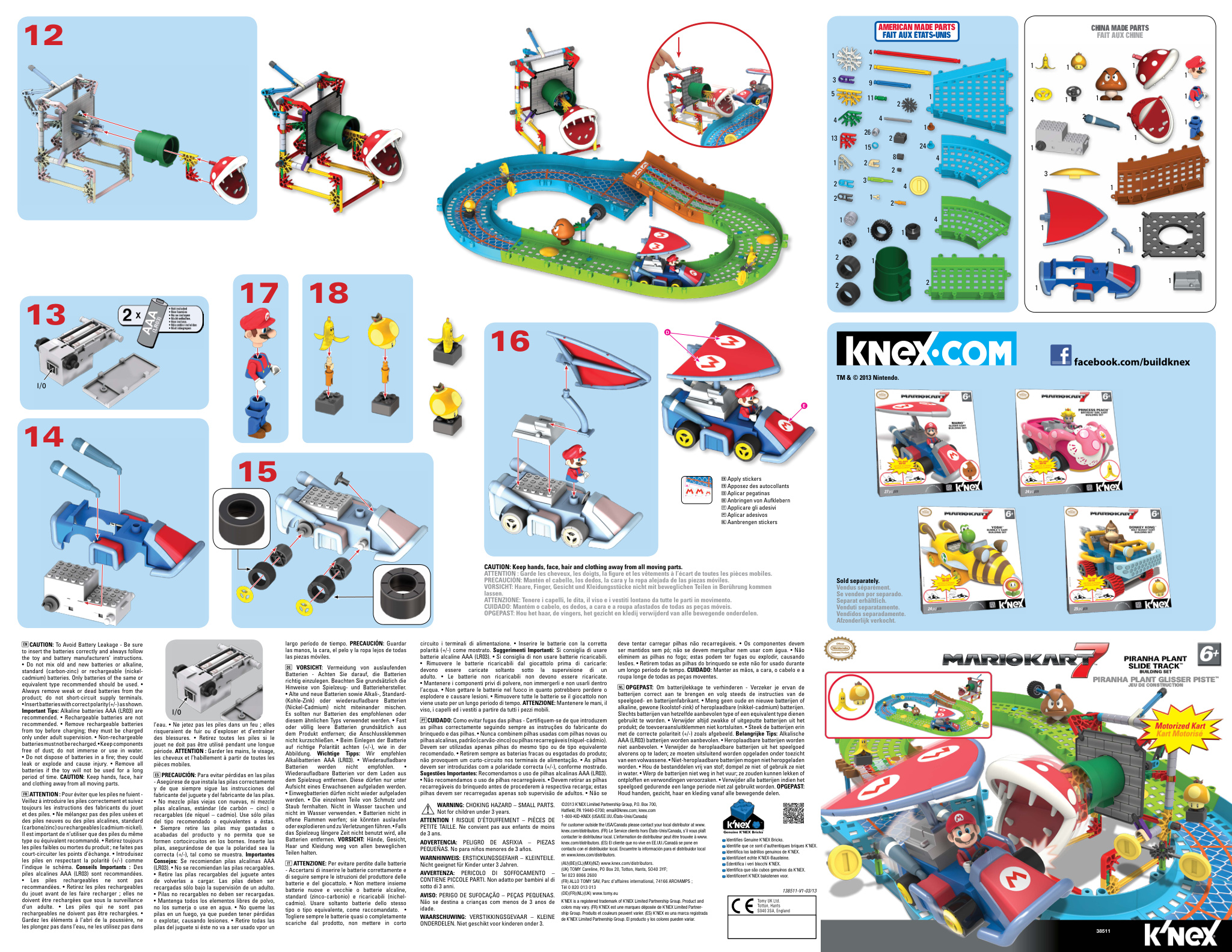 Nintendo Piranha Plant Slide Track 38511 instruction manual