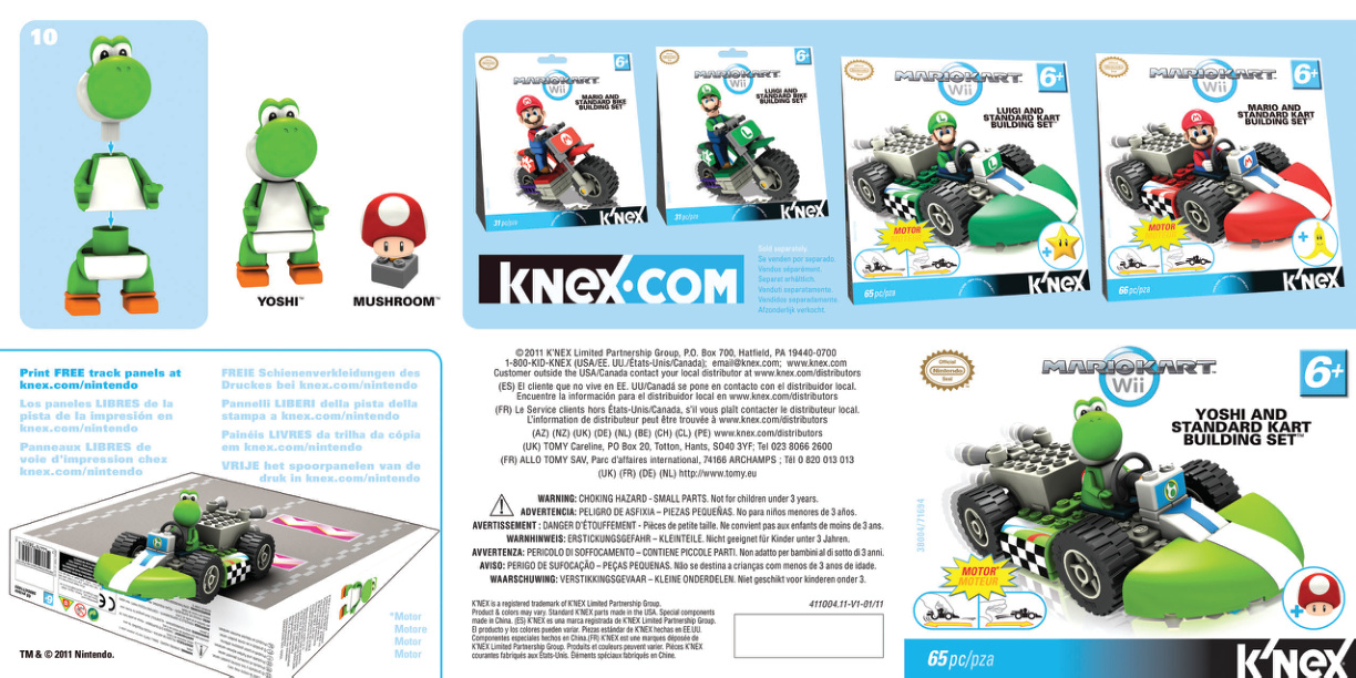 Nintendo Mario Kart Yoshi Kart 38004 instruction manual