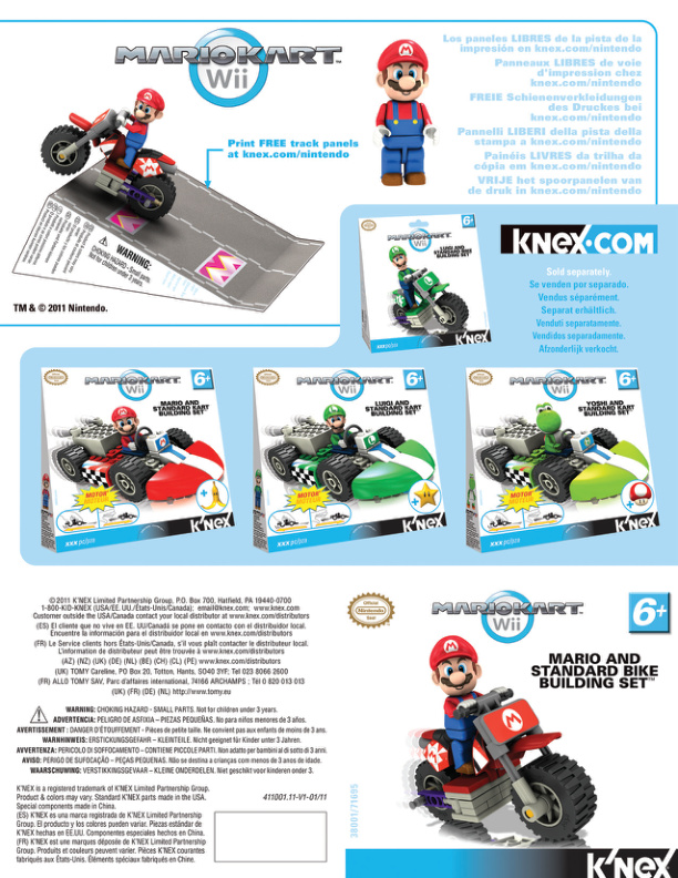 Nintendo Mario Kart Mario Bike 38001 instruction manual