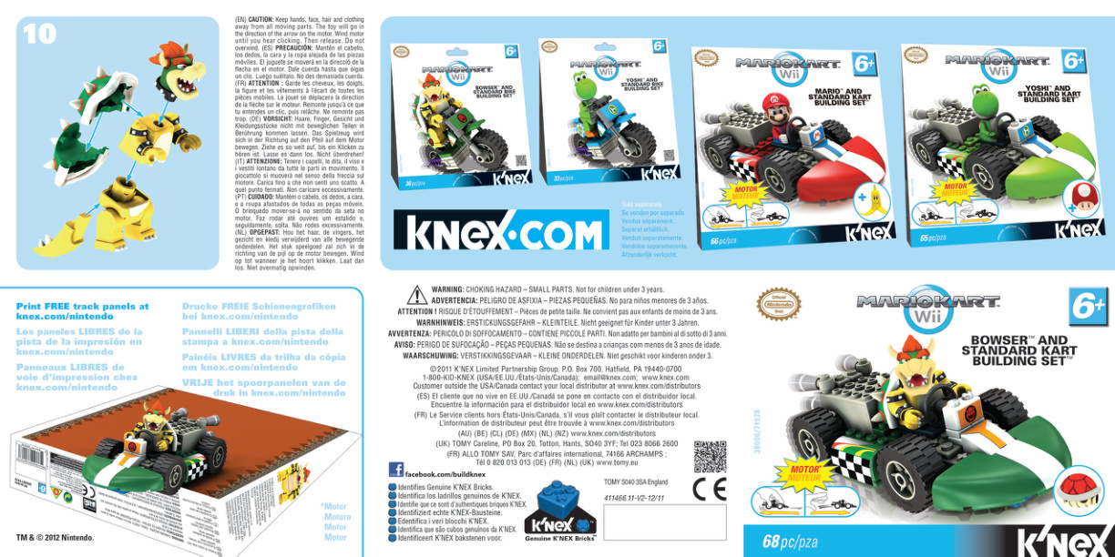 Nintendo Mario Kart Bowser Kart 38006 instruction manual
