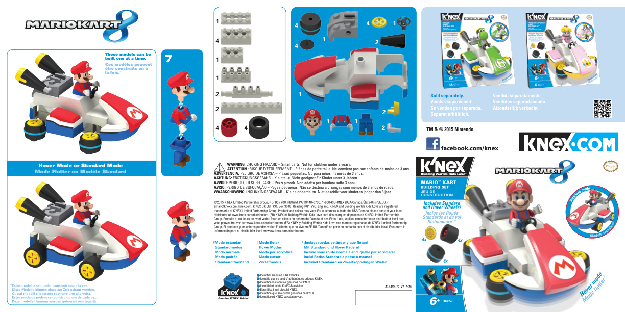 Nintendo Mario Kart 8 Mario Kart 38724 instruction manual