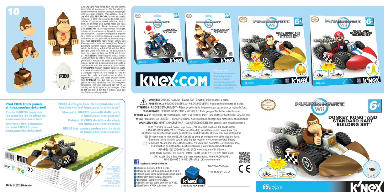 Nintendo Donkey Kong Standard Kart 38045 instruction manual