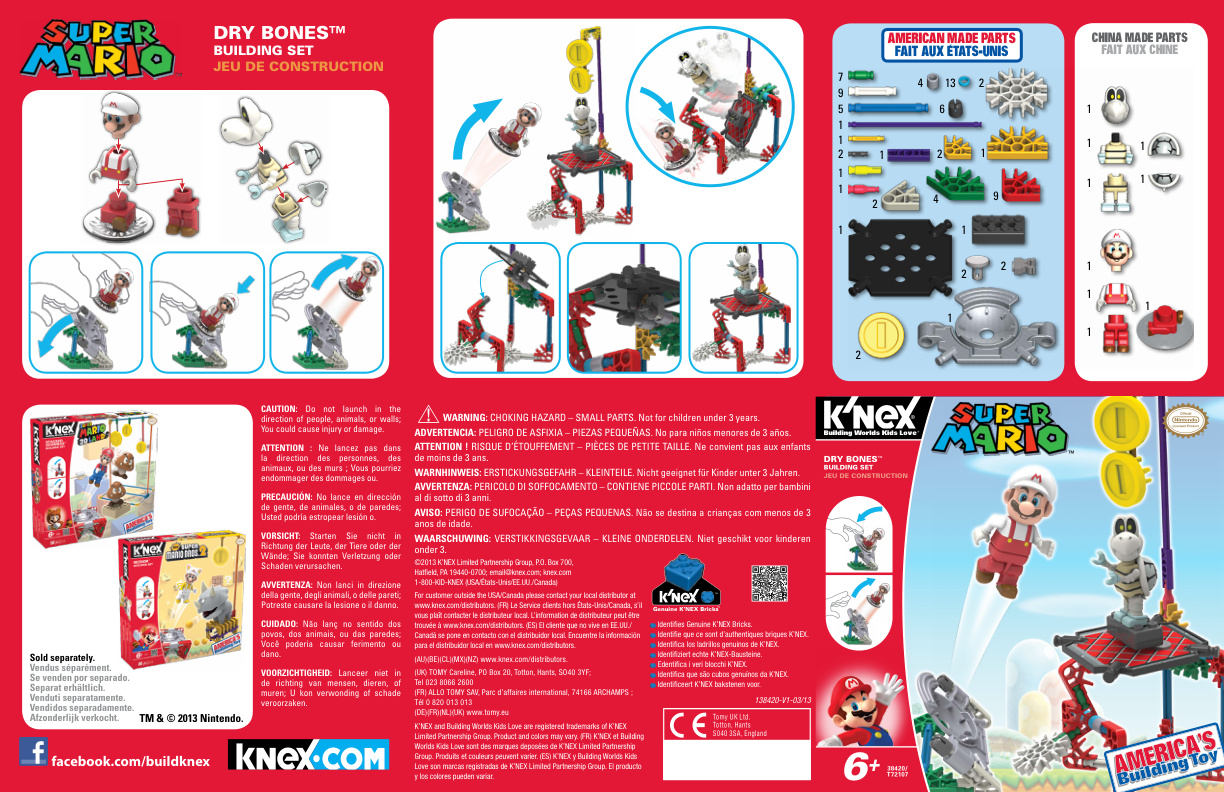 Nintendo Dry 20Bones 38420 instruction manual