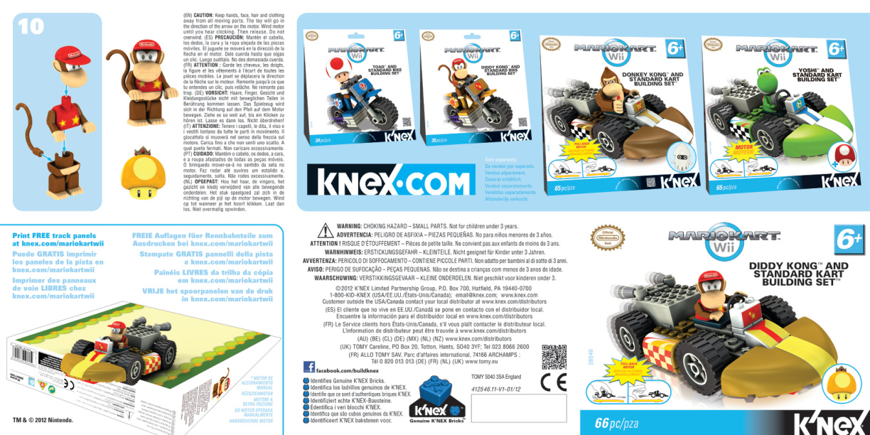 Nintendo Diddy Kong Standard Kart 38046 instruction manual