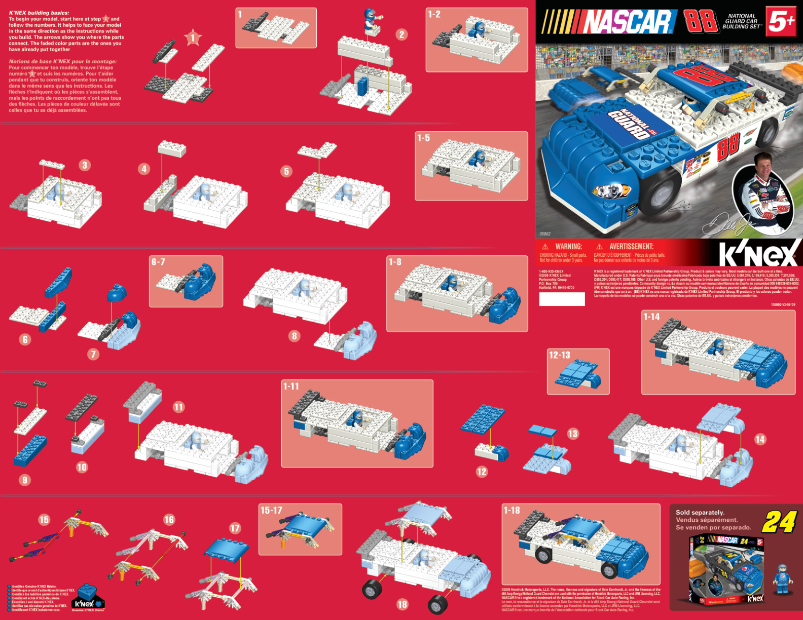 Nascar National Guard 88 36002 instruction manual