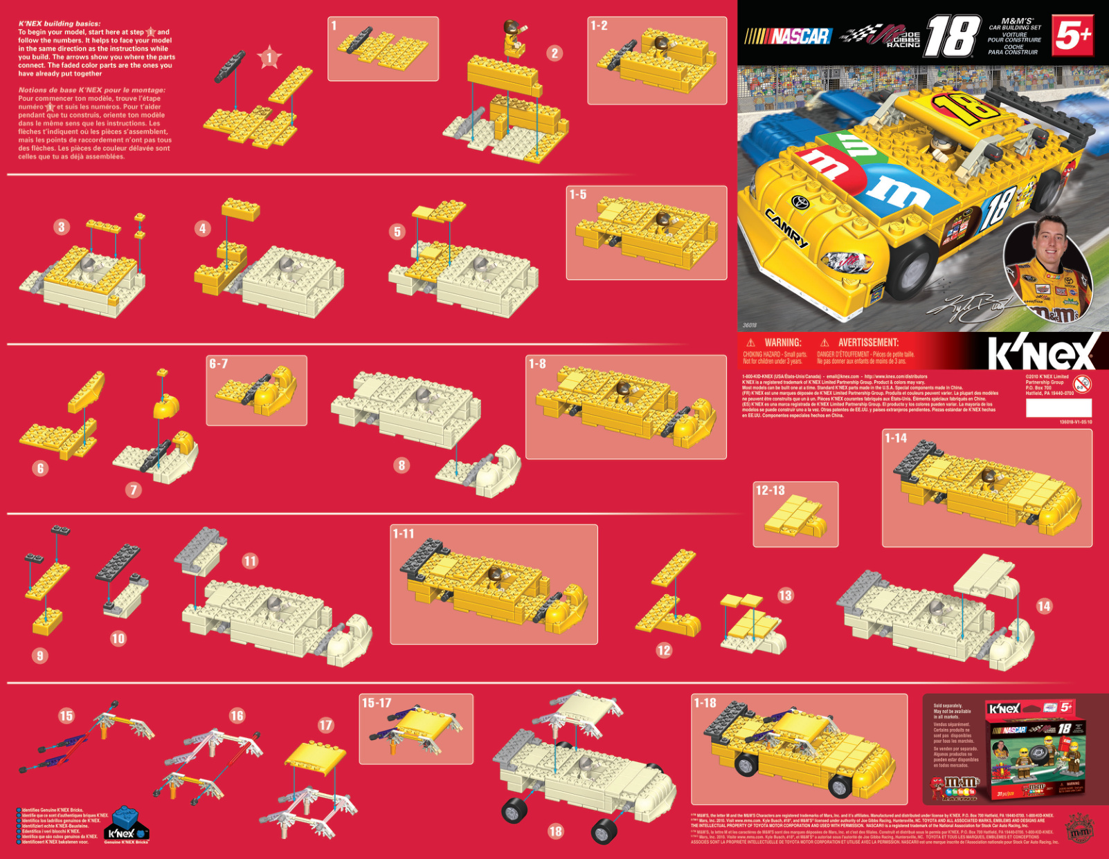 Nascar MM 18 Car 36018 instruction manual