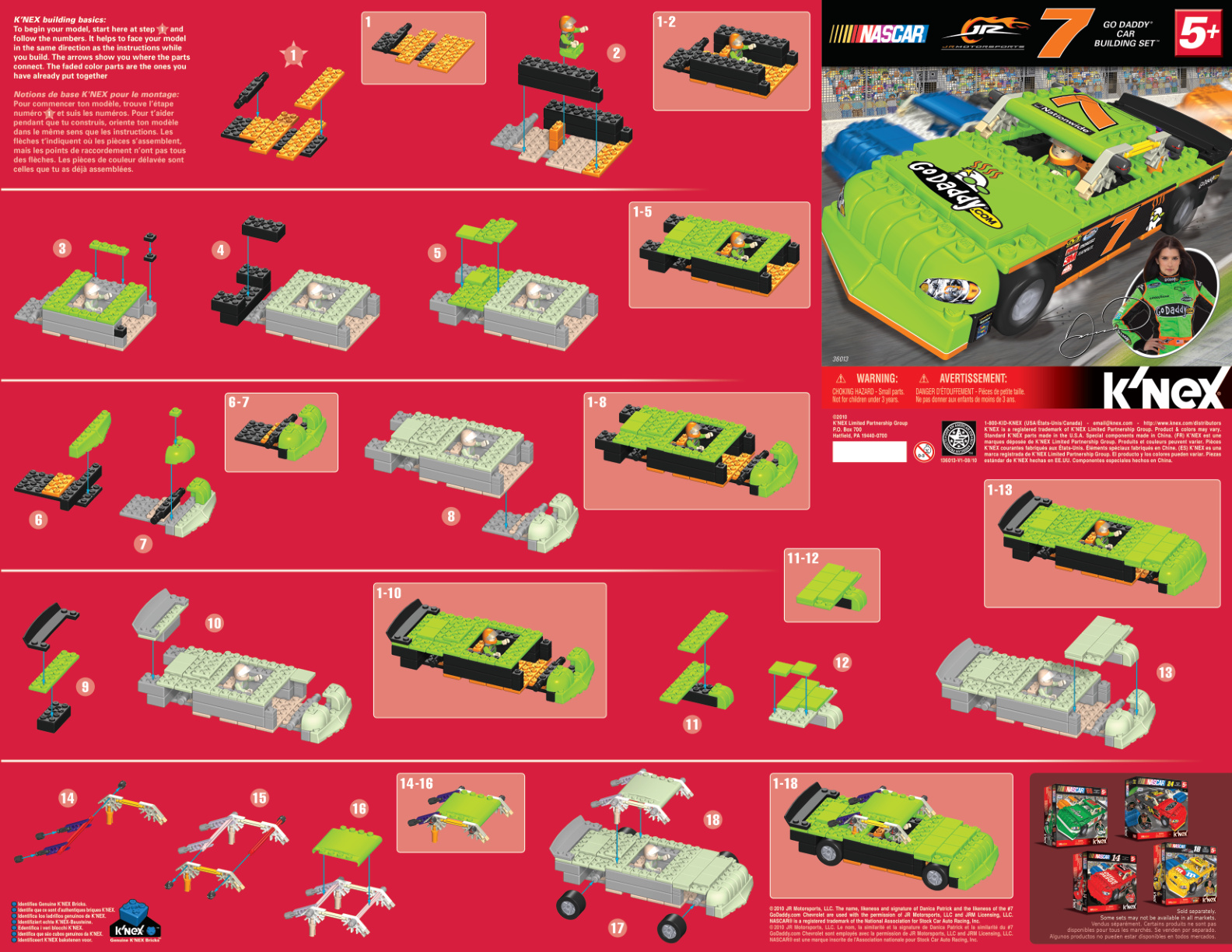 Nascar Go Daddy 237 Danicka Patrick 36013 instruction manual