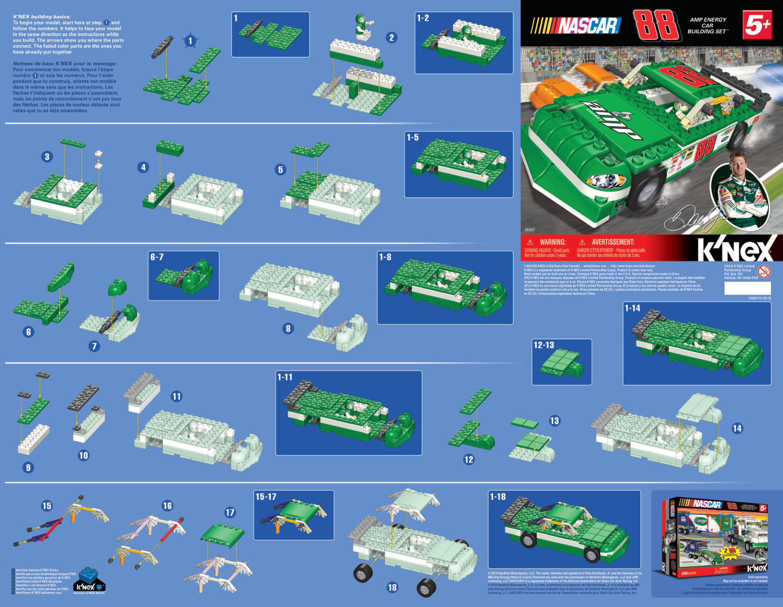 Nascar Amp Energy 88 Car 36007 instruction manual