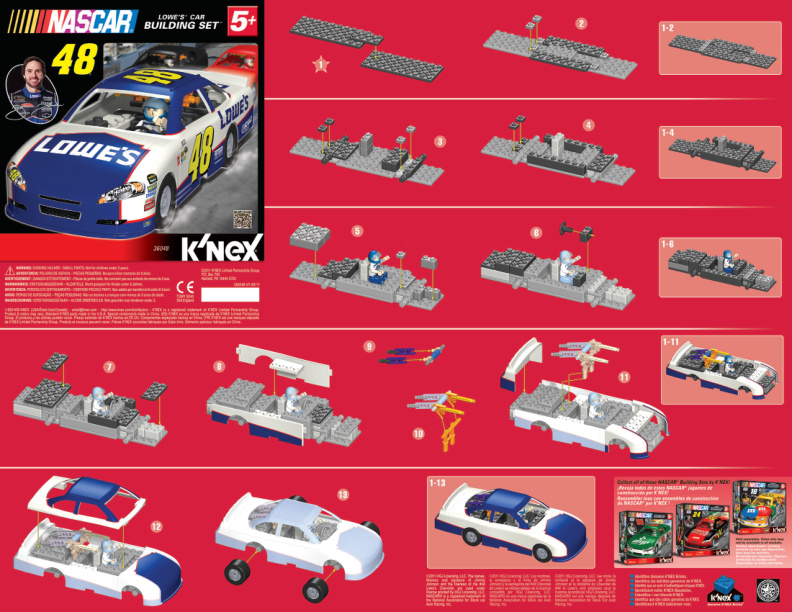 Nascar 48 Lowes Car 36048 instruction manual