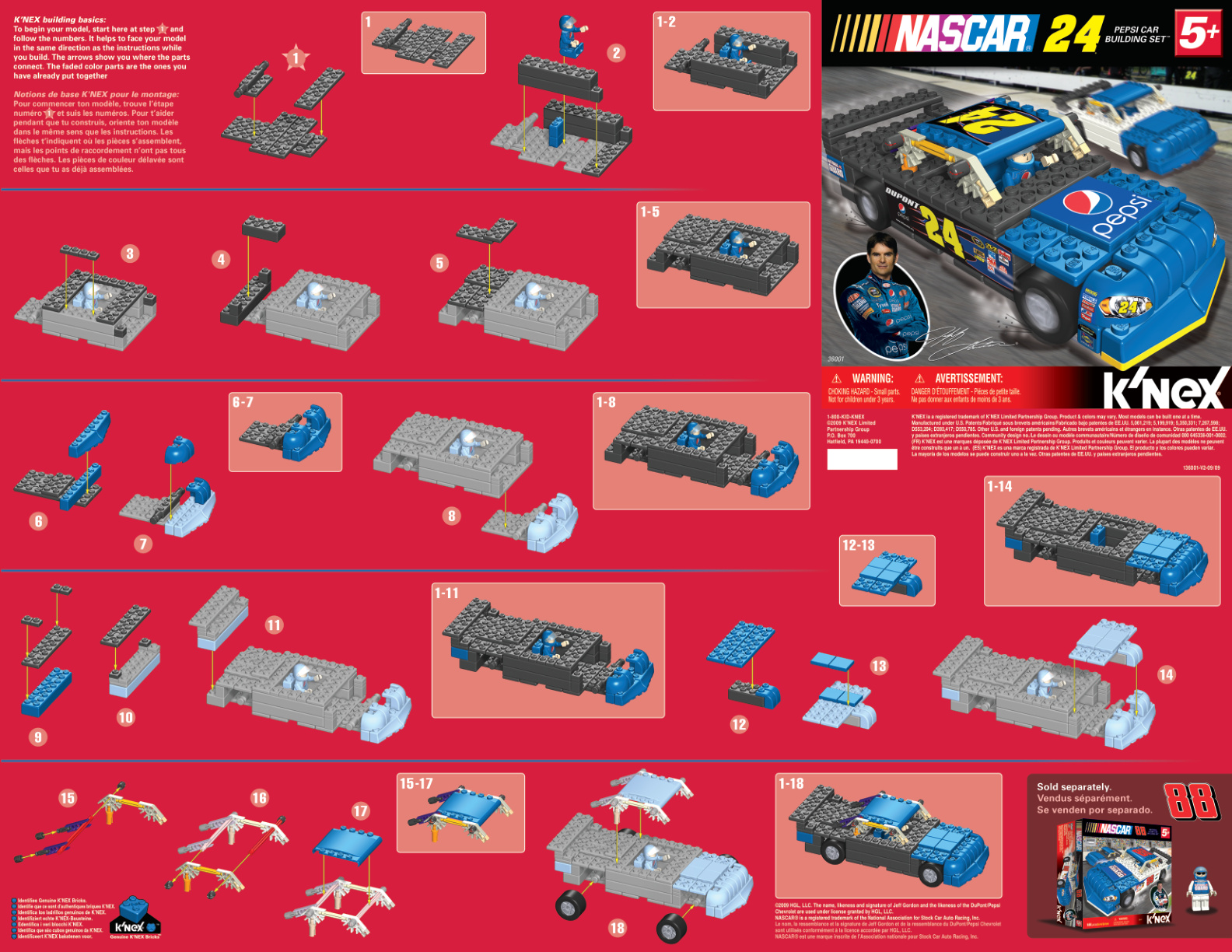NASCAR 24 Pepsi Car 36001 instruction manual