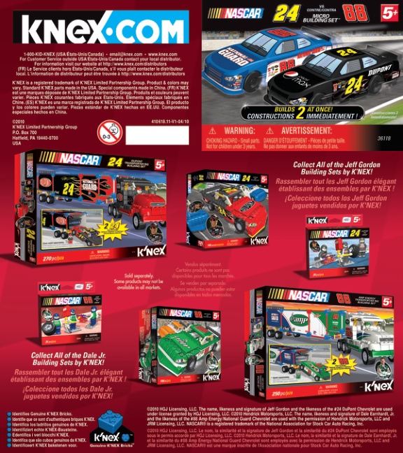 NASCAR 24 vs 88 Micro 36118 instruction manual