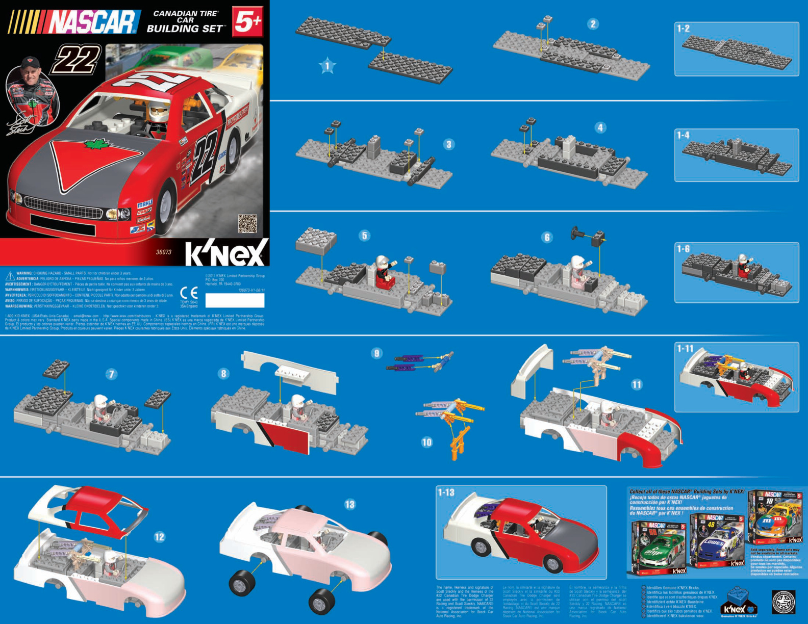NASCAR 22 Canadian Tire Car 36073 instruction manual