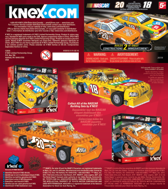 Nascar 20 VS 18 Micro 36119 instruction manual