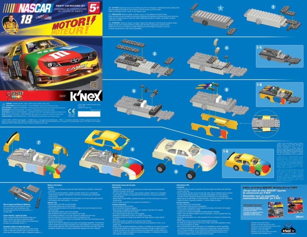 NASCAR 18 MandMs Motorized Car 36223