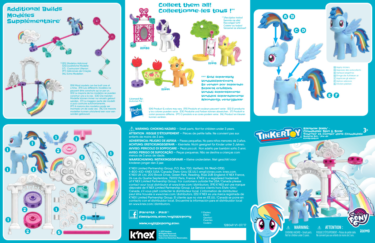 My Little Pony Rainbow Dash Cloudsdale 28049 instruction manual