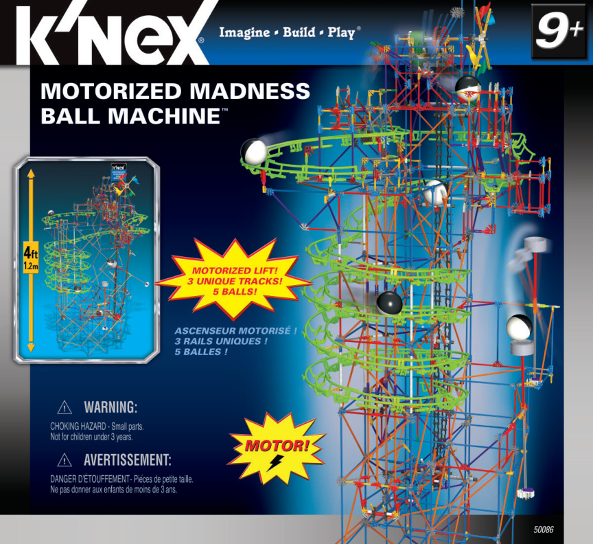 Motorized Madness Ball Machine 50086 Instruction Manual PDF | Knex