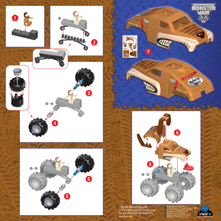 Monster Jam Monster Mutt Added Parts 57017 instruction manual