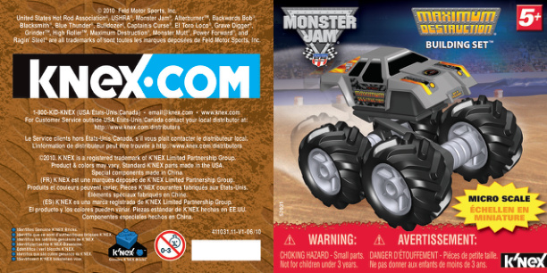 Monster Jam Maximum Destruction Micro 57031 instruction manual