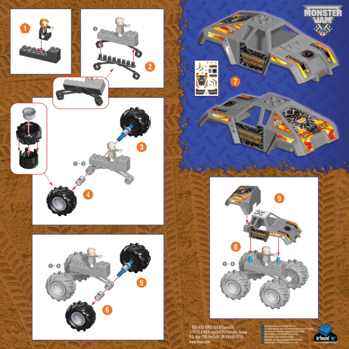 Monster Jam Maximum Destruction Added Parts 57013 instruction manual