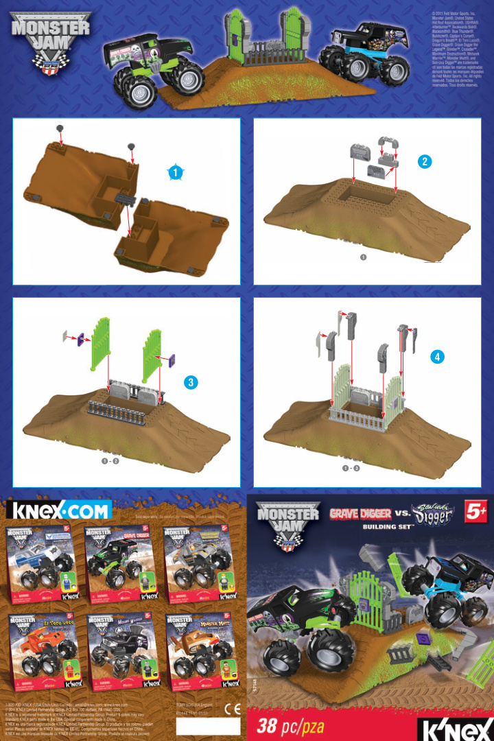 Monster Jam Grave Digger vs SonUva Digger 57148 instruction manual