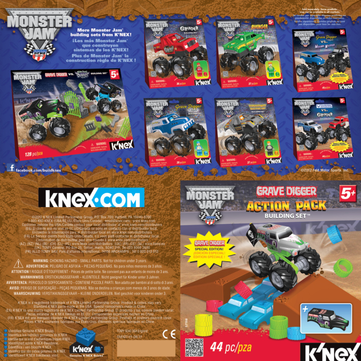 Monster Jam Grave Digger Action Pack 57108 instruction manual