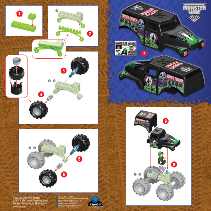 Monster Jam Grave Digger Added Parts 57016 instruction manual