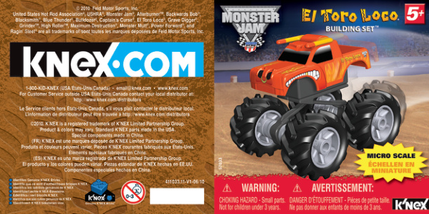 Monster Jam El Toro Loco Micro 57033 instruction manual