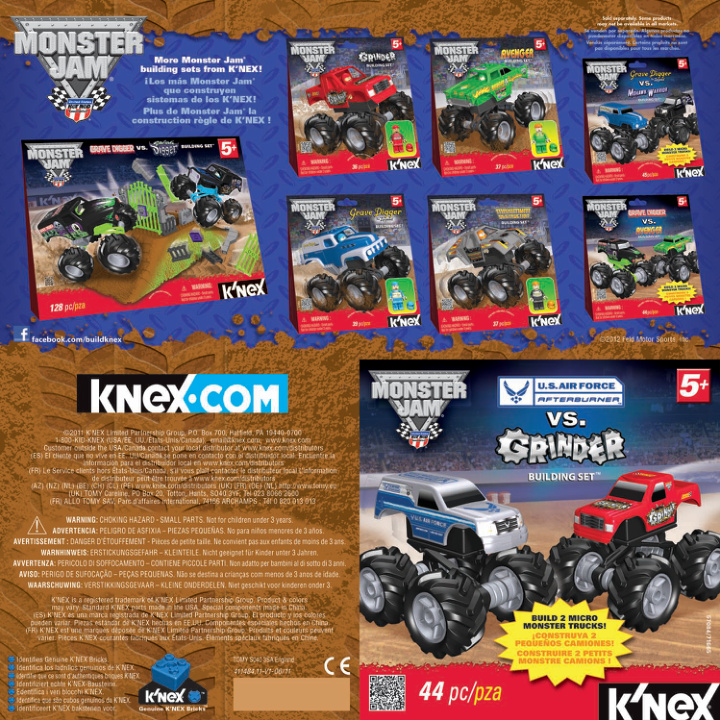 Monster Jam Afterburner vs Grinder Micro 57084 instruction manual