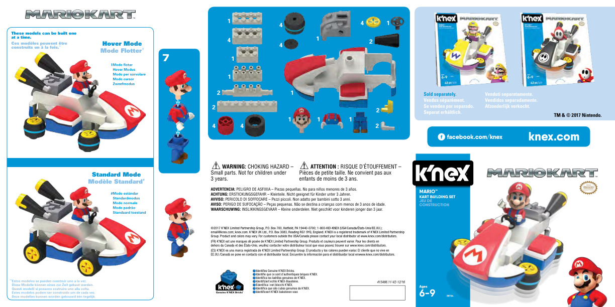 Mario Kart Mario Kart 38724 instruction manual