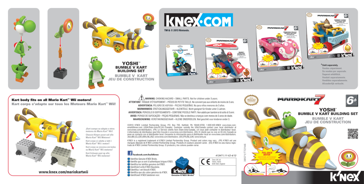 MarioKart7 Yoshi Bumble V Kart 38571 instruction manual