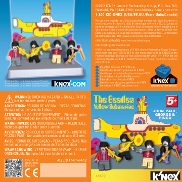Live Nation Beatles Yellow Submarine Figures 48579 instruction manual