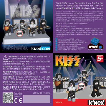 Live Nation KISS 48585 instruction manual