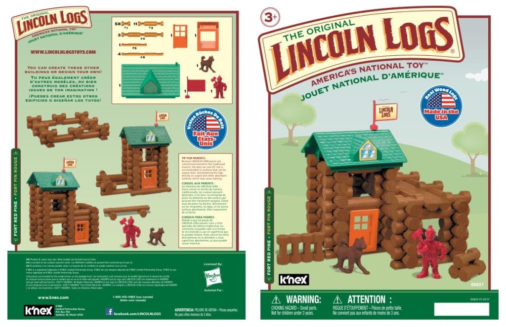 Linocoln Logs Fort Red Pine 00837