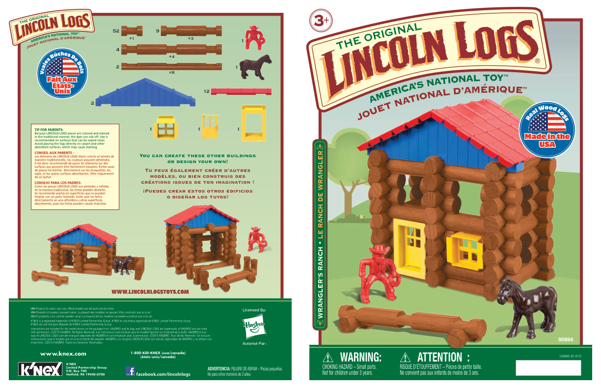 Lincoln Logs Wranglers Ranch 00866 instruction manual
