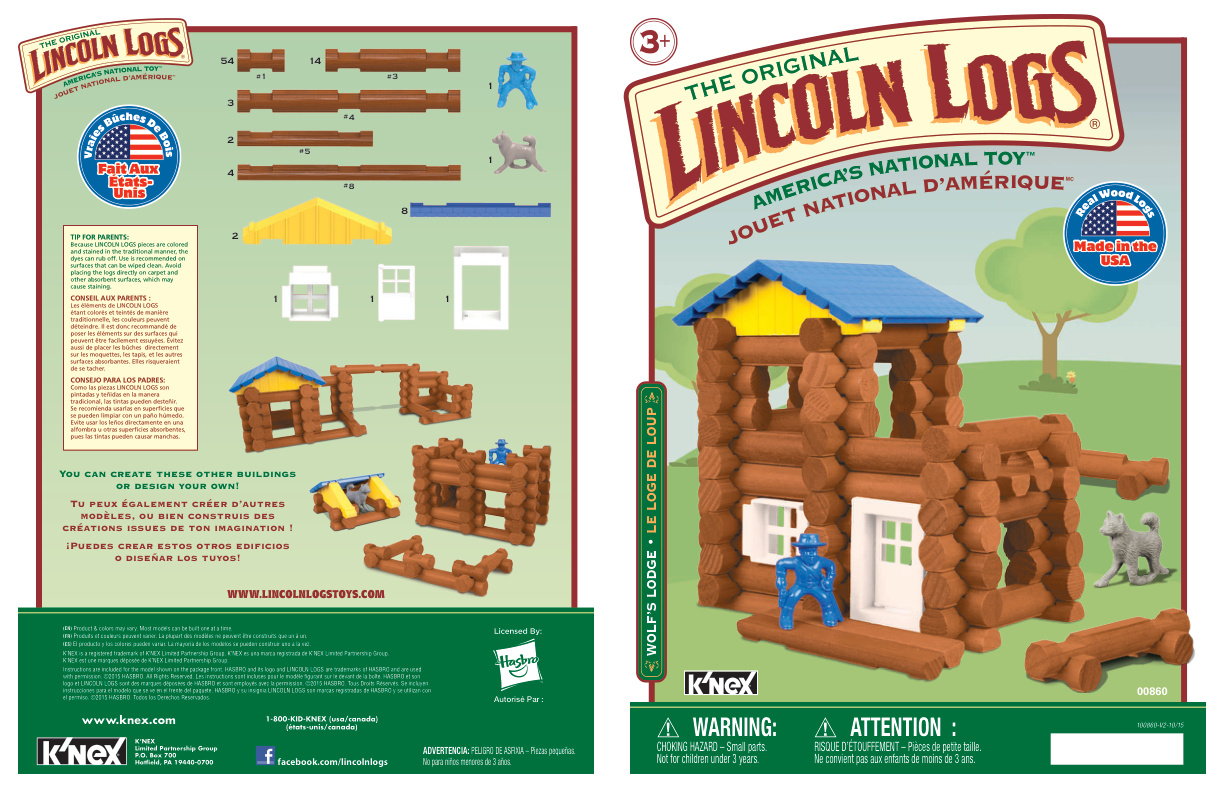 Lincoln Logs Wolfs Lodge 00860 instruction manual