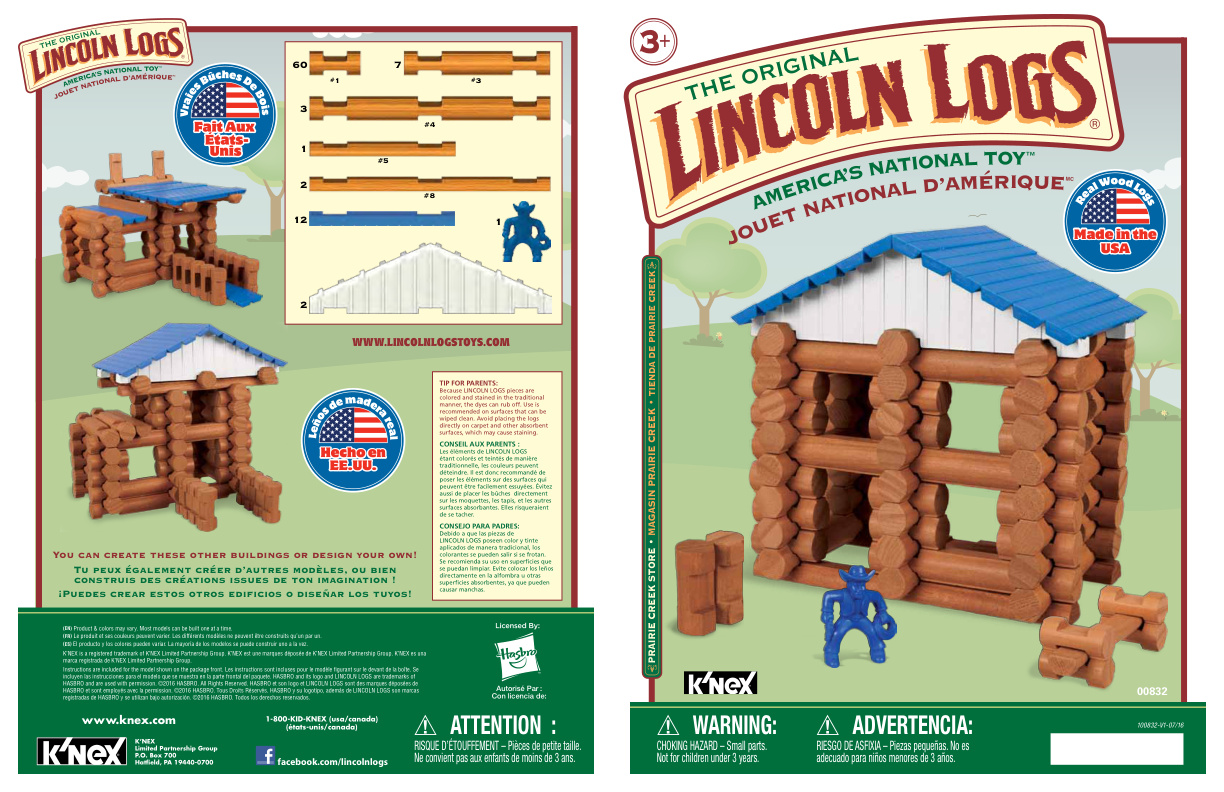 Lincoln Logs Prairie Creek Store 00832 instruction manual