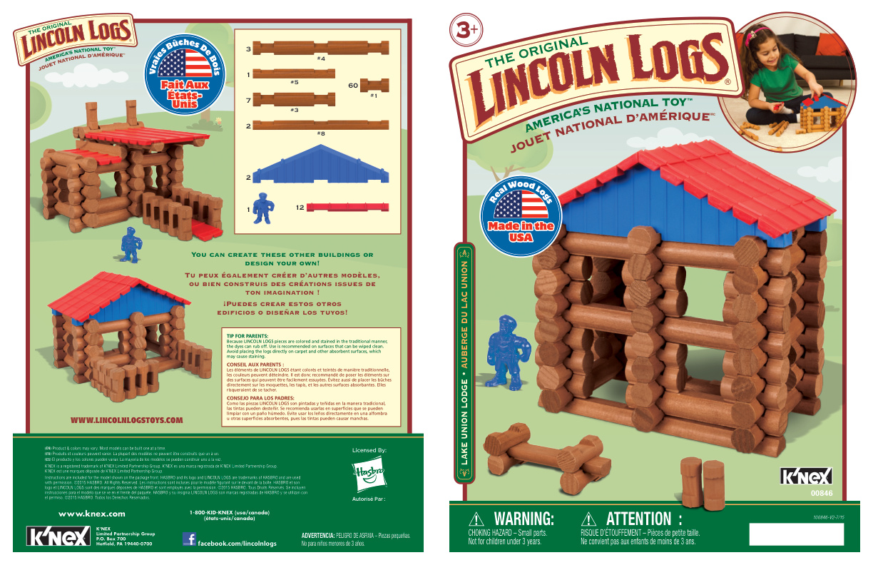 Lincoln Logs Lake Union Lodge 00846 instruction manual