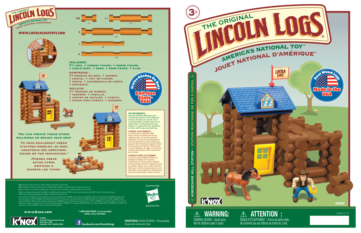 Lincoln Logs Horseshoe Hill Station 00848 instruction manual