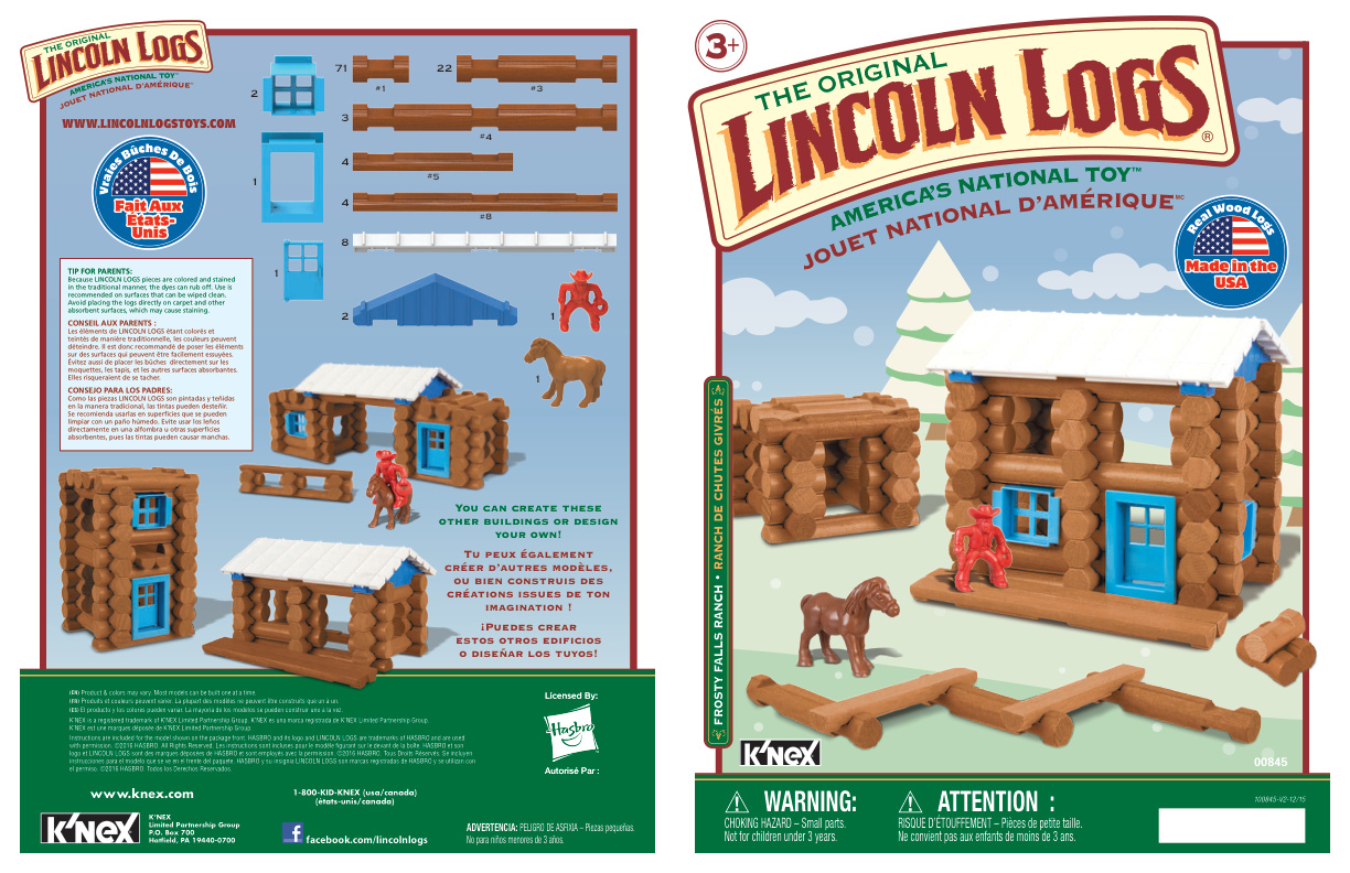 Lincoln Logs Frosty Falls Ranch 00845 instruction manual