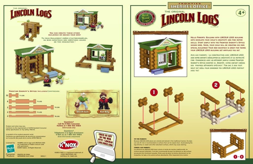 Lincoln Logs Frontier Sheriff 27s Office 00932