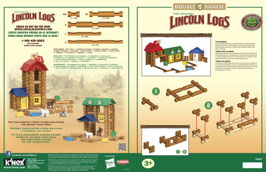 Lincoln Logs Double T Ranch 00881