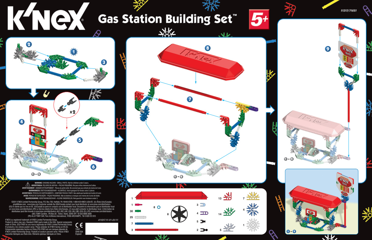 KNEX Classic Gas Station 11317 instruction manual