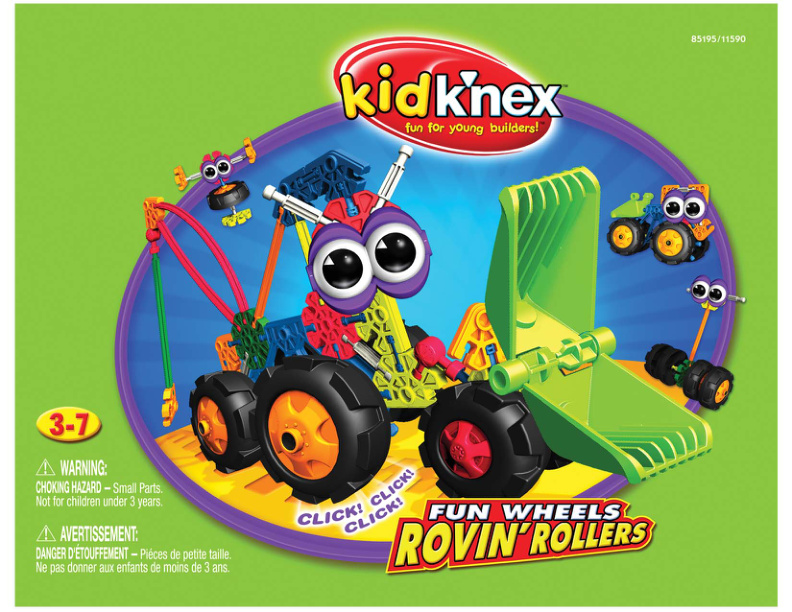 Kid KNEX Fun Wheels Rovin Rollers 85195 instruction manual