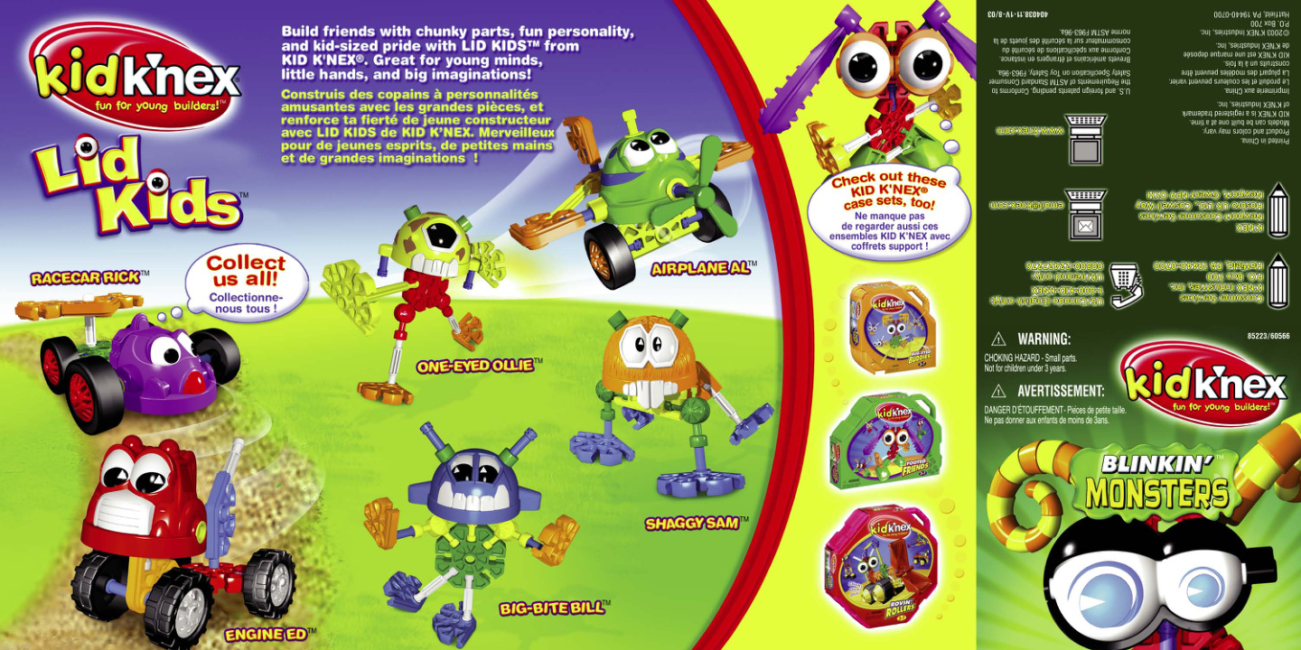Kid KNEX Blinkin Monsters 85223 instruction manual