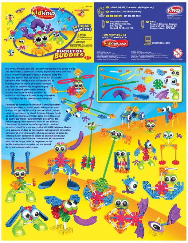 Kid KNEX Bucket of Buddies 85270 instruction manual